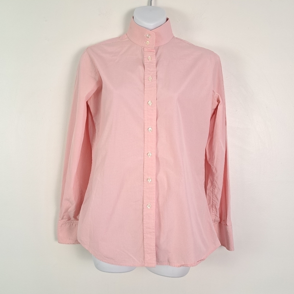 Marigold Riding Apparel 100% Cotton Pink Micro Check‎ Button Up Shirt